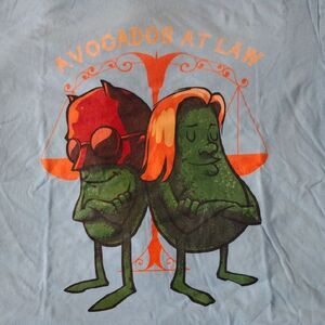 Brand New Anvil Light Blue Avocados at Law Graphic T-Shirt Size XLarge